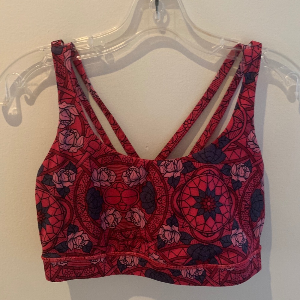 Lululemon Energy Bra Red Blue Pink 10
